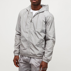 <b>Men</b> <b>Lightweight</b> Hooded Windbreaker <b>Jacket</b> Solid Color Zipper Closure Casual Outdoor Sport Wear Autumn Season Waterproof - Product Image 3