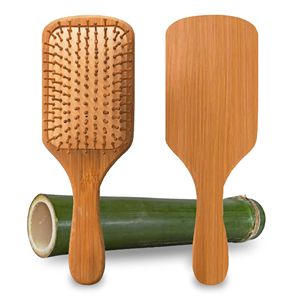 Wooden Bamboo Paddle Hair <b>Brush</b> Scalp Massage Hair <b>Brush</b> for Women Men Suitable for All Hair Types OEM ODM - Product Image 3
