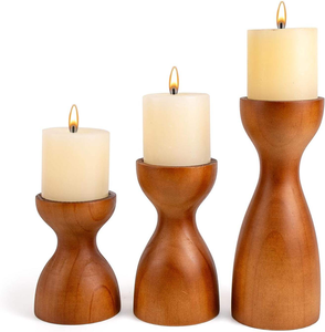 Designer <b>Wooden</b> Eco-Friendly Classic Vintage Figurine Collection Handmade Home Decor <b>Pillar</b> <b>Holder</b> Best Quality Piece MULTI - Product Image 4