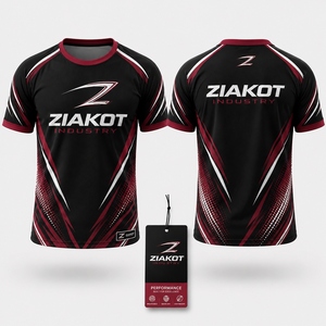 ZIAKOT industry New design Men's Custom Black Cardinal-White Performance <b>T</b>-<b>Shirt</b> - Product Image 1
