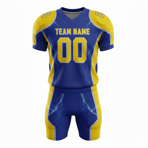 American Football Uniform Set Jersey <b>Pants</b> Heat-Transfer Printed Custom Team Name Unisex Adult Sports All Seasons 100% Polyester - Product Image 4