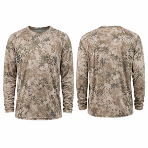 Chemise de chasse décontractée pour homme MEGAMAPLE, camouflage, manches longues, polyester respirant, vêtements d'extérieur, été - Product Image 1