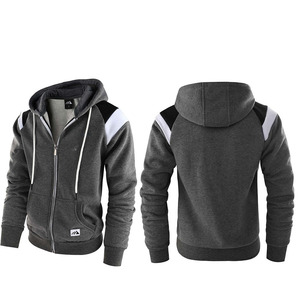 เสื้อสเวตเชิ้ตมีฮู้ดแบบซิปเต็มตัวสำหรับผู้ชายสไตล์ Urban Streetwear – เสื้อออกกำลังกายลำลองสำหรับยิม - Product Image 3