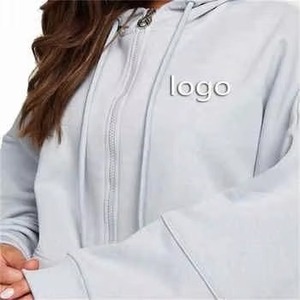 Women's Printed Solid Color 100% Cotton Pullover Crop <b>Top</b> Hoodie Casual <b>Winter</b> - Product Image 4