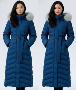 Vente en gros de manteaux d'hiver chauds pour femmes, veste matelassée longue à capuche personnalisée, fabricant de manteaux en duvet pour femmes - Product Image 6