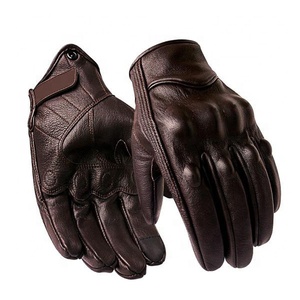 Gants de course chauffants électriques en cuir véritable de haute qualité, antidérapants, compatibles écran tactile, pour moto et sports de plein air - Product Image 5