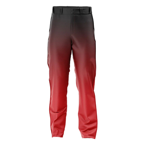 Pantalon de baseball imprimé respirant de haute qualité, couleur marine, rayures latérales rouge et blanc, pantalon long de softball pour homme, séchage rapide - Product Image 1