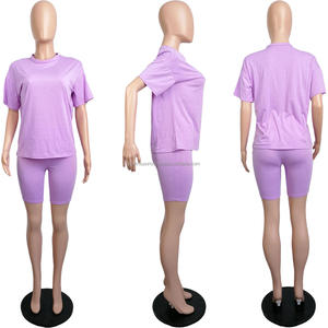 Ensemble short d'été décontracté de marque pour femmes, tissu gaufré tricoté de haute qualité, taille libre, motif XL, tenue à capuche décorée - Product Image 4
