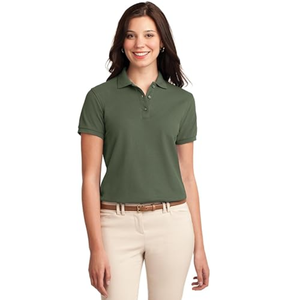 Polo pour femme en coton mélangé doux, bleu cyan, respirant, séchage rapide, décontracté et actif - Product Image 5