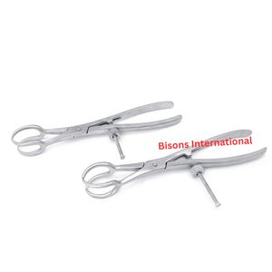Pince chirurgicale manuelle orthopédique BISONS pour la réduction de la rotule, en acier inoxydable, pour la préhension osseuse - Product Image 1