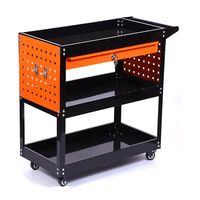 Armoire Métallique Roulante à Trois Niveaux pour Réparation Automobile, 7 Tiroirs, Verrouillage à Clé, Options OEM/ODM, Capacité de Charge 300 kg, Longueur Personnalisable