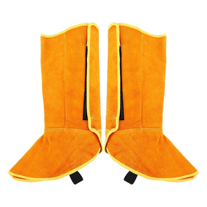 Bate Flame Retardant Cowhide Leather Breathable Eco-friendly CE Certified Level D Protection Welded Long Leg <b>Guard</b> 33cm SAFETY - Product Image 1