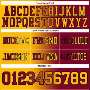 Camiseta de Fútbol Personalizada Color Granate, Dorado y Negro, Malla Auténtica con Degradado, Ropa Deportiva Transpirable de Alta Calidad - Product Image 3