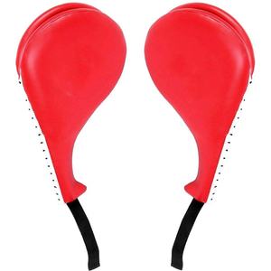 แผ่นรองซ้อมมวยหนังคุณภาพพรีเมียมพร้อมโลโก้สั่งทำพิเศษ คู่หนึ่ง สำหรับความปลอดภัยในการฝึกซ้อม MMA คิกบ็อกซิ่ง คาราเต้ - Product Image 1