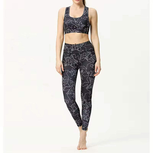 Conjunto de Yoga para Mujer, el Más Vendido, Nuevo Estilo, Material de Nailon y Elastano Transpirable y Duradero, Diseño Sólido para Ropa Deportiva - Product Image 3