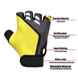 Wholesale Breathable Non Slip Silicone Half Finger Cycling and Weightlifting <b>Gloves</b> Leather <b>Weight</b> Lifting <b>Training</b> <b>Glove</b> - Product Image 6