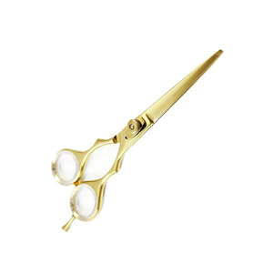 Barber Scissors Professional Salon Use Stainless Steel Sharp Blades Beauty Manicure <b>Care</b> Gold Color Pakistan - Product Image 1