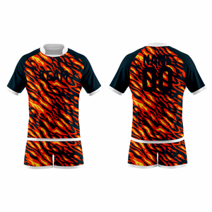 ชุดเสื้อฟุตบอลแบบซับลิเมชั่น ระบายอากาศได้ดี ซับเหงื่อ ไซส์พลัส แบบสั่งทำได้ สำหรับทุกเพศ แขนสั้น พิมพ์ลายแบบซับลิเมชั่น สำหรับฝึกซ้อมทีม - Product Image 2