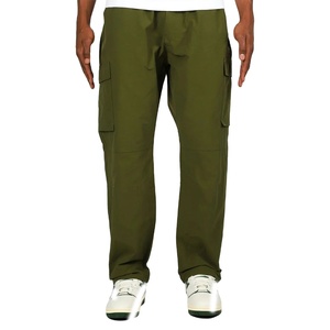 Pantalons décontractés en nylon pour hommes en grande taille, multi-poches, taille élastique, respirant, bas à cordon, imperméable, anti-rides - Product Image 1