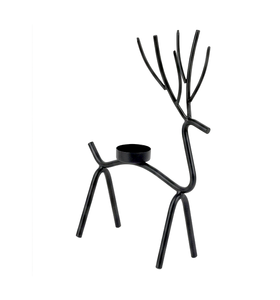 <b>Top</b> Selling Minimalist Deer Candle Holder Modern Black Metal Scandinavian Artistic Candle Stick Holder Customized Size - Product Image 2