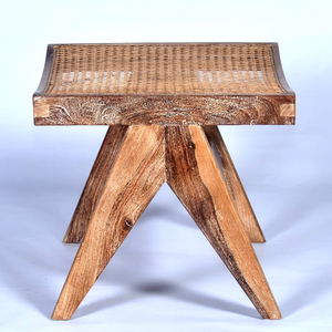 Wholesale Durable Portable Modern Solid Wood Fabric Upholstery <b>Stool</b> V-Leg Foldable Ottoman Living Room Furniture Apartment - Product Image 2