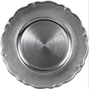 Premium Iron Charger <b>Plate</b> Elegant Table <b>Decor</b> Accent for Wedding and Event Styling - Product Image 3