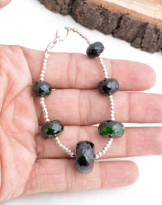 ลูกปัดทัวร์มาลีนสีเขียวธรรมชาติ เจียระไน สำหรับทำเครื่องประดับชั้นดี - Product Image 4