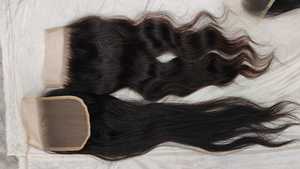 Extensions de Cheveux Humains Indiens Remy Naturels de Luxe 12A, Bundles Vierges avec Closures 2x6, 5x5, 6x6, Ondulés, Double Trame, Dentelle Transparente - Product Image 2