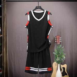 Vente en gros vêtements de sport en polyester 100% à séchage rapide chemise sans manches à col en V débardeur ensemble de maillots de basket-ball tenues uniformes salle de sport pour adultes - Product Image 6