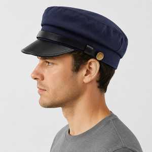 Vintage Camouflage Canvas PU Leather Hand Embroidery Flat Top Baseball Hat <b>Berets</b> Adjustable Strap Unisex Adult Casual Common - Product Image 5