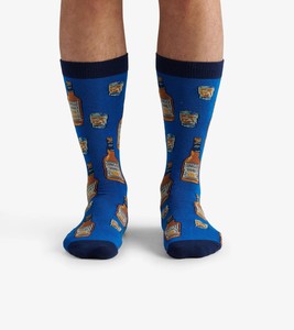 Unisex Crew Socks Comfortable with <b>Whiskey</b> <b>Bottle</b> Print Knitted Cotton Polyester Spandex Breathable Daily Wear Spring Style - Product Image 6