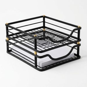 Vassoio Portadocumenti in Ferro Artigianale 34 cm Nero Ottone, Vassoio Impilabile <span class=keywords><strong>Arka</strong></span> per Arredamento Casa, Hotel, Matrimoni, Tavoli - Product Image 1