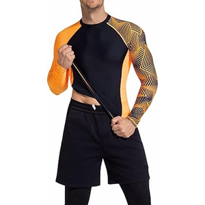 Chemise de compression à manches longues pour homme, protection UV, séchage rapide, impression graphique, logo personnalisé, OEM - Product Image 3