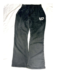 Sudadera con capucha de serigrafía de alto gramaje con efecto desgastado por el sol, chándal acampanado para hombre, chándal vintage oversize con lavado ácido para hombre - Product Image 3