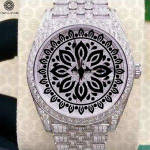 Montre de luxe Charm Jewells en acier inoxydable, cadran rond de 40 mm, mouvement à quartz avec cristal saphir, design tendance pour femmes - Product Image 1