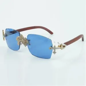 Gafas de Sol Polarizadas sin Montura con Cristales de Colores Arcoíris, Montura con Incrustaciones de Diamantes Moissanite, Protección UV, para Hombre y Mujer - Product Image 1