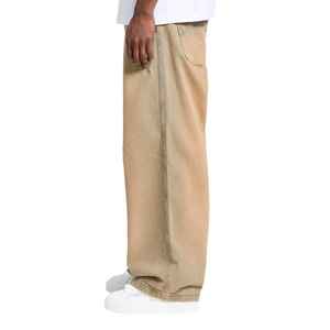 MEESAM LEATHER HOSIERY Jeans de mezclilla unisex 100% algodón de secado rápido, cintura alta, peso pesado, estilo vintage, corte regular, rectos, con relieve - Product Image 2