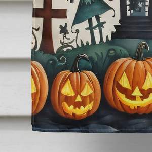 Bandera de Casa de Halloween de poliéster Multicolor grande, esqueletos espeluznantes, Papel Picado, manga de porche, poste decorativo, cartel de pared - Product Image 4