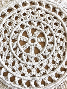 Handmade Macrame <b>Table</b> Mat Decorative Fringe <b>Placemat</b> for <b>Dining</b> Room Center <b>Table</b> and Cafe Decor Wholesale From India - Product Image 6