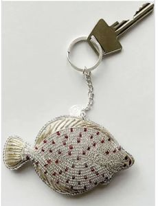 Elegant Floral Handcrafted Embroidery Beaded <b>Keychain</b> Fashion Gift for Her - Product Image 1