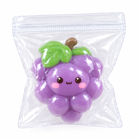 Sac d'emballage auto-scellant en PVC personnalisé pour fruits, jouets sensoriels anti-stress, pochette de rangement transparente réutilisable, vente en gros