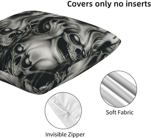 Housse de coussin en satin imprimé, design tendance, luxueuse, lavable, avec fermeture éclair, pour salon, par Standard International - Product Image 3