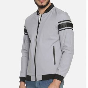 High Quality Winter Bomber <b>Jackets</b> Solid Color Quick Dry Breathable Outerwear Rain <b>Zipper</b> Bomber <b>Jacket</b> <b>With</b> Zip <b>Pockets</b> Style - Product Image 4