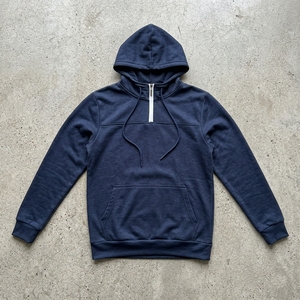 Sudadera con capucha para hombre, de invierno, con cremallera, forro polar de doble cara, estilo hip hop, para entrenamiento, gruesa, informal, con logo personalizado, color liso - Product Image 2