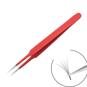 Pinzas para Pestañas MARI INSTRUMENTS, Color Rojo, Punta Puntiaguda, Pinzas de Precisión para Extensión de Pestañas de Volumen, para Uso en Salones de Belleza - Product Image 3
