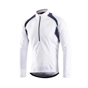 Camiseta de ciclismo de manga larga para hombre, transpirable, con protección UV, de secado rápido, para bicicleta de montaña, con cuello alto y bolsillos con cremallera - Product Image 6