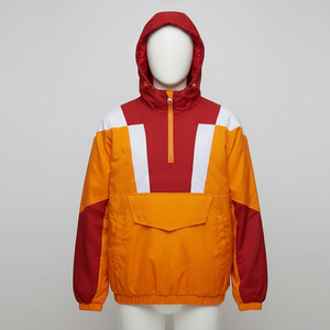 2025 Plus Size Customizable Long Pullover Hooded Windbreaker <b>Jacket</b> Front Embroidery Half Zip Waterproof Unisex Summer High 100% - Product Image 4