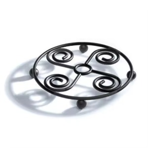 Most Demanded Luxurious Round Stainless Steel <b>Trivet</b> 300mm Classic Design Heat Resistant Table Mat - Product Image 2