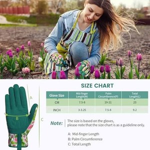 Gants de jardinage en cuir synthétique de qualité supérieure Amara, protection personnelle, résistance à l'abrasion, résistance à la chaleur, durabilité, gants de jardin - Product Image 3