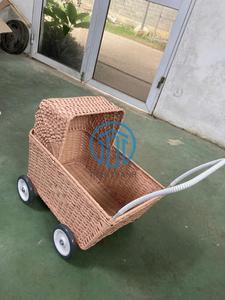 Carrito de ratán de moda, fabricado en Vietnam, con precio de mayoreo, OEM, ODM, color y material de la mejor calidad para juguetes infantiles. - Product Image 4